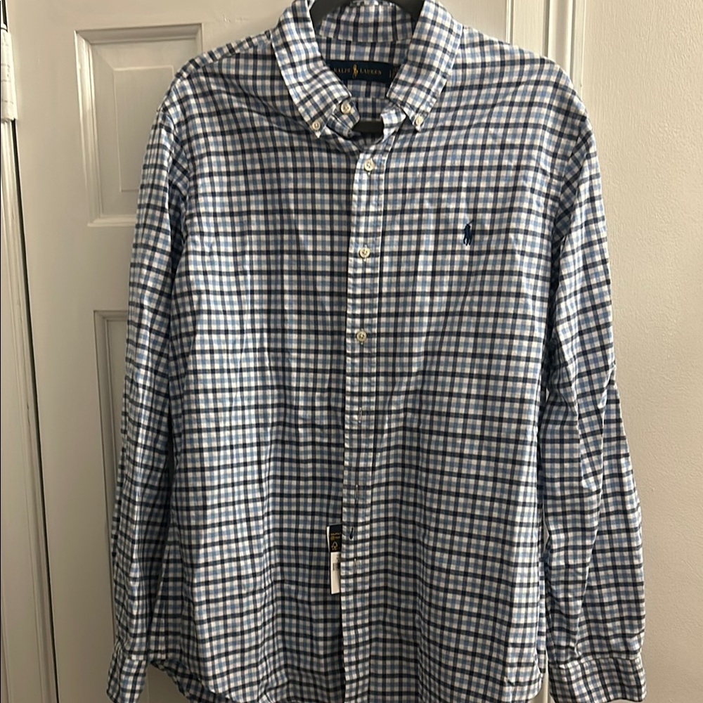 Polo by Ralph Lauren Blue Plaid Casual Button Down Shirt